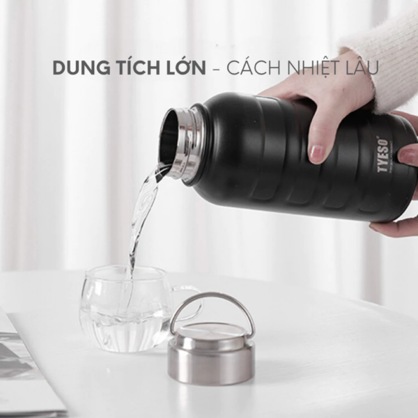 Bình giữ nhiệt khắc tên TYESO Larva, chất liệu inox 304, kiểu dáng thể thao - Image 7