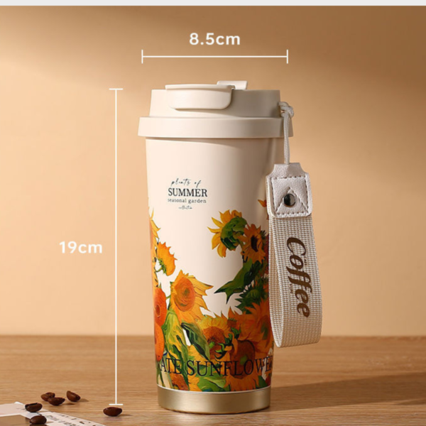 Ly giữ nhiệt MITA Coffee Summer 500ml, inox 316 cao cấp, có ống hút và quai xách, giữ nhiệt từ 8-12H - Image 5
