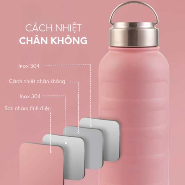 Bình giữ nhiệt khắc tên TYESO Larva, chất liệu inox 304, kiểu dáng thể thao - Image 10