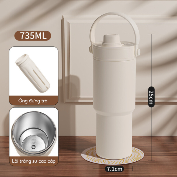 Ly giữ nhiệt khắc tên MITA Simple 735ml inox 316 lõi tráng sứ cao cấp - Image 10