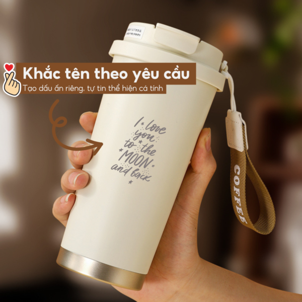 Ly giữ nhiệt MITA Coffee Summer 500ml, inox 316 cao cấp, có ống hút và quai xách, giữ nhiệt từ 8-12H - Image 6