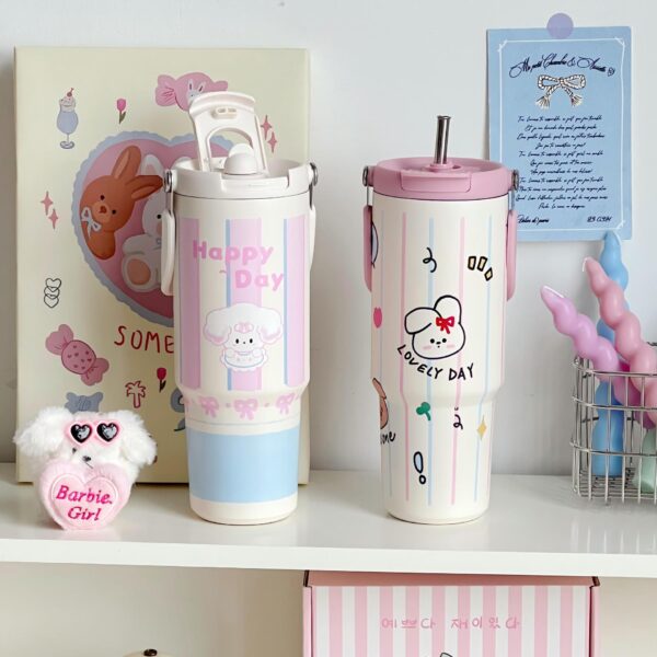 Ly giữ nhiệt MITA Mochi 900ml có quai xách, bình giữ nhiệt inox 316 cao cấp, trẻ trung - Image 7