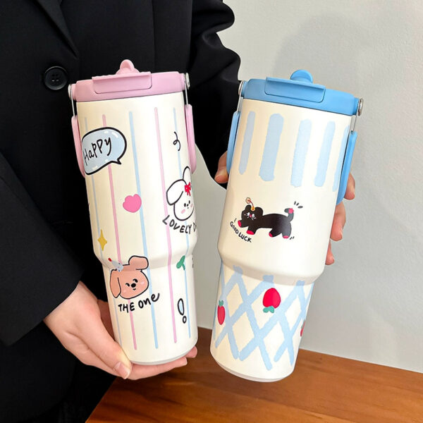 Ly giữ nhiệt MITA Mochi 900ml có quai xách, bình giữ nhiệt inox 316 cao cấp, trẻ trung - Image 8
