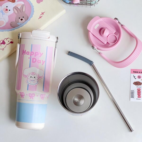 Ly giữ nhiệt MITA Mochi 900ml có quai xách, bình giữ nhiệt inox 316 cao cấp, trẻ trung - Image 10