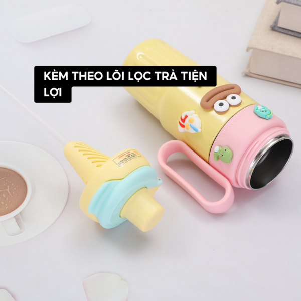 Ly giữ nhiệt khắc tên MITA GoodLuck 780ml có lõi lọc trà, cốc giữ nhiệt nóng lạnh inox 316 cao cấp - Image 9